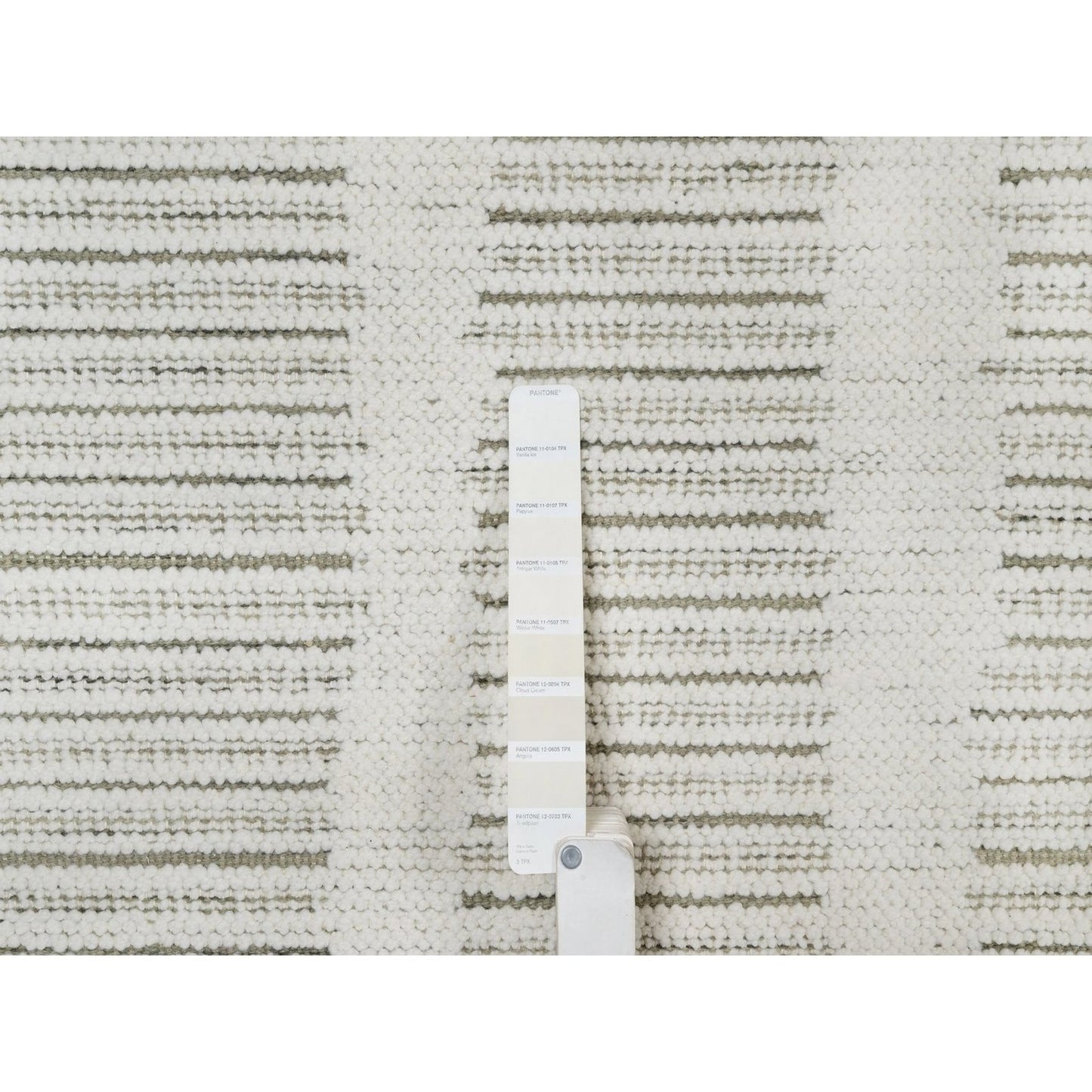 12'X15' Ivory Hand Woven Xl Rug Flat Weave With Pile Undyed Natural Wool