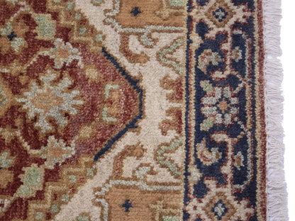 Handmade Serapi Heriz Oriental Runner Rug Floral