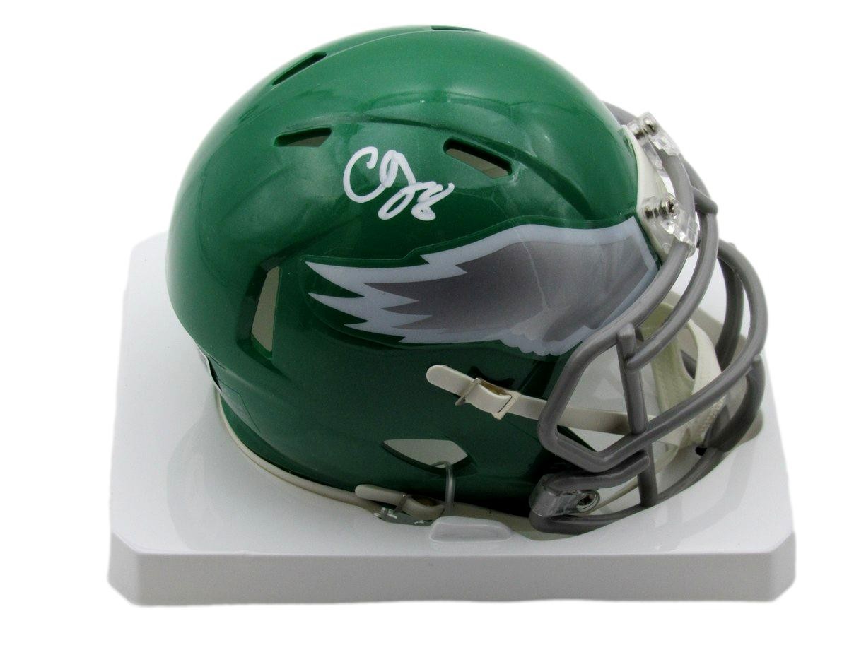 C.J. Gardner-Johnson Signed/Auto Kelly-Green Mini Helmet Eagles Beckett 192762