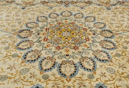 Handmade Semi-Antique Oriental Rug Beige