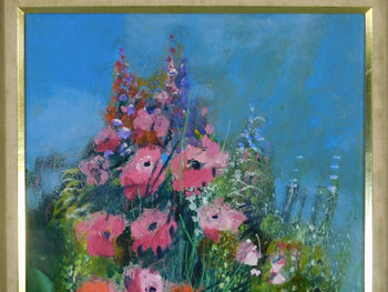 Monique Journod Frence Original Painting Oil On Canvas Signed Framed Still Life