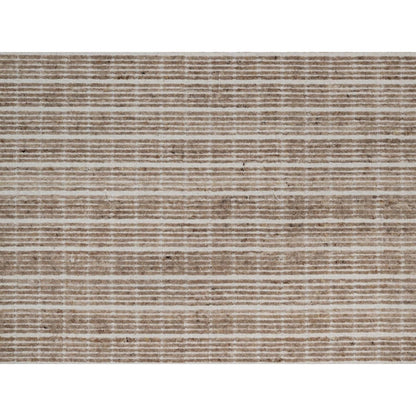 9'X12' Brown Modern Plain Decor Box Design Soft Wool Loomed Knotted Rug