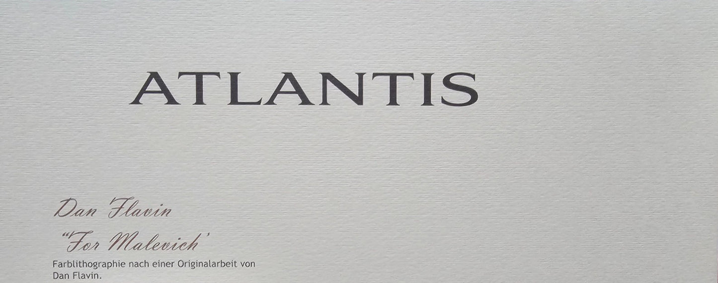 Dan Flavin Lithograph Coa Signed Op Numbered In Pencil Stamp