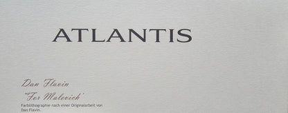 Dan Flavin Lithograph Coa Signed Op Numbered In Pencil Stamp