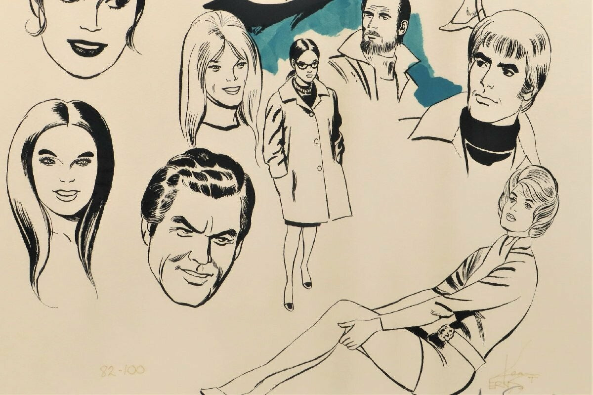 Allen Saunders "Mary Worth" Ed100 Comic Art Print Signed In Pencil Framed