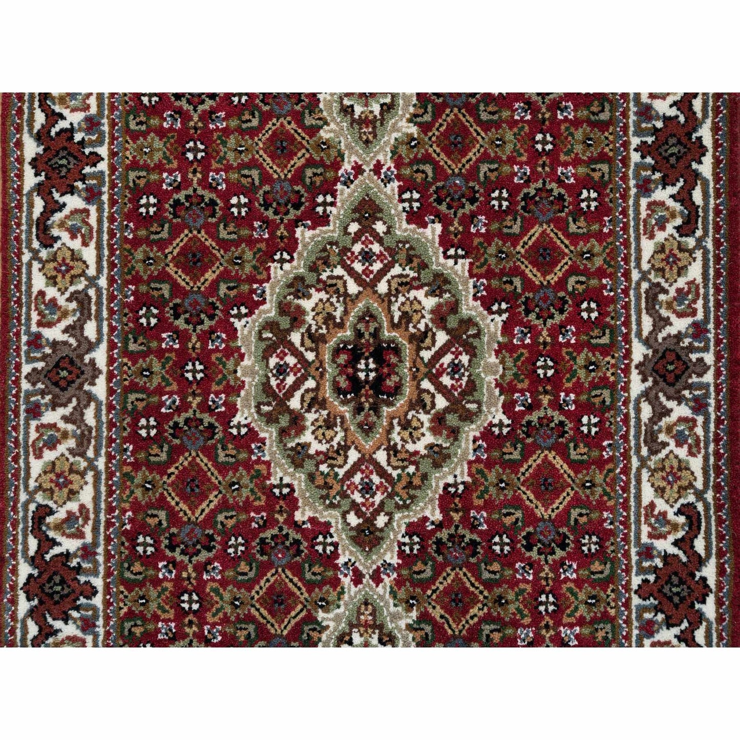 2'X8'2" Red Tebraz Medallion Design 175 Kpsi Wool Hand Knotted Runner Rug