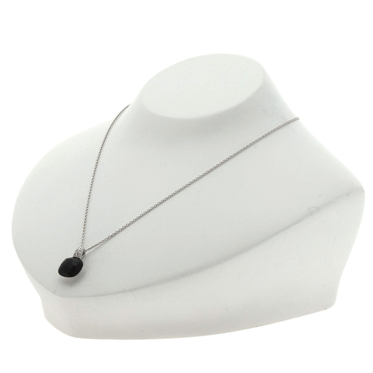 Gold Pomellato Capri Onyx Diamond Necklace K18 White