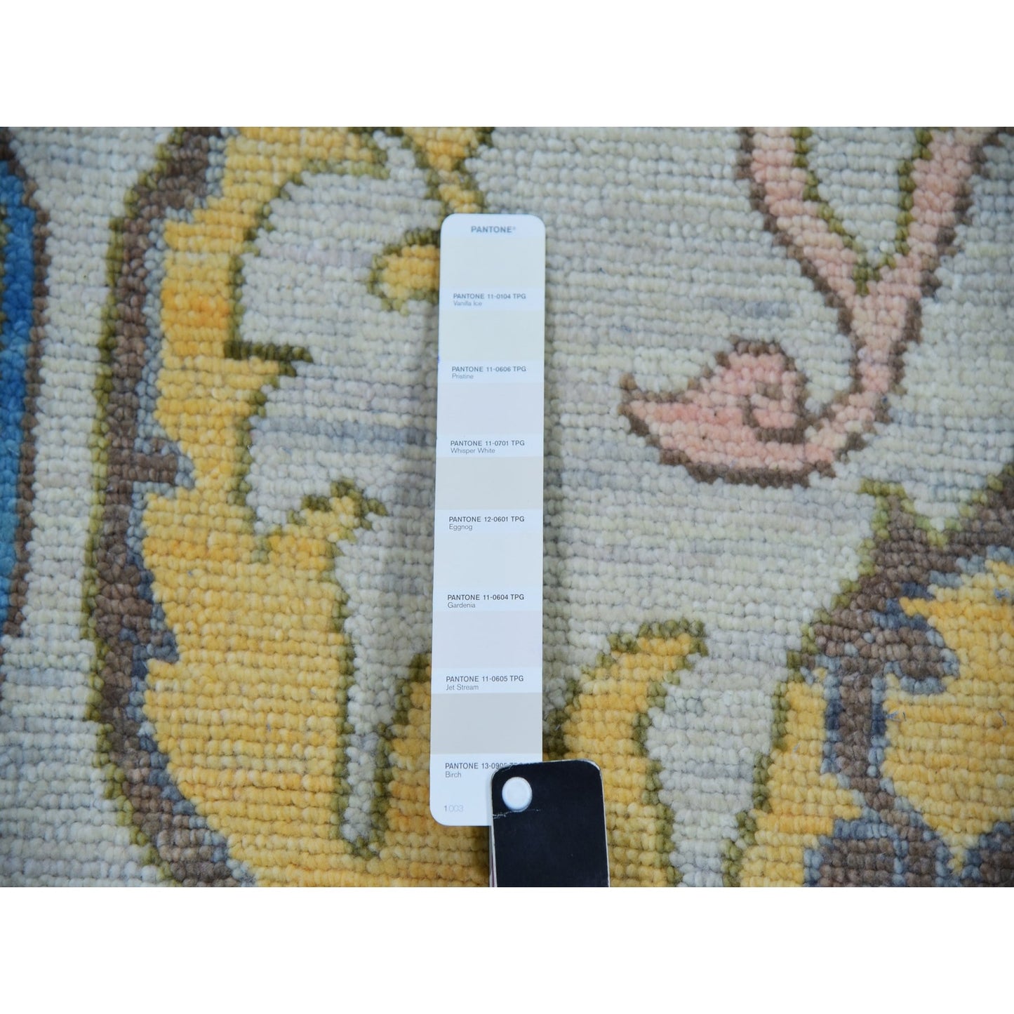 10'4"X14' Snow Ivory Bidjar Garhus Design Hand Knotted Natural Wool Rug