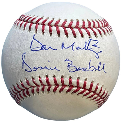 Don Mattingly Autographed Official Mlb Baseball "Donnie Baseball" Inscription