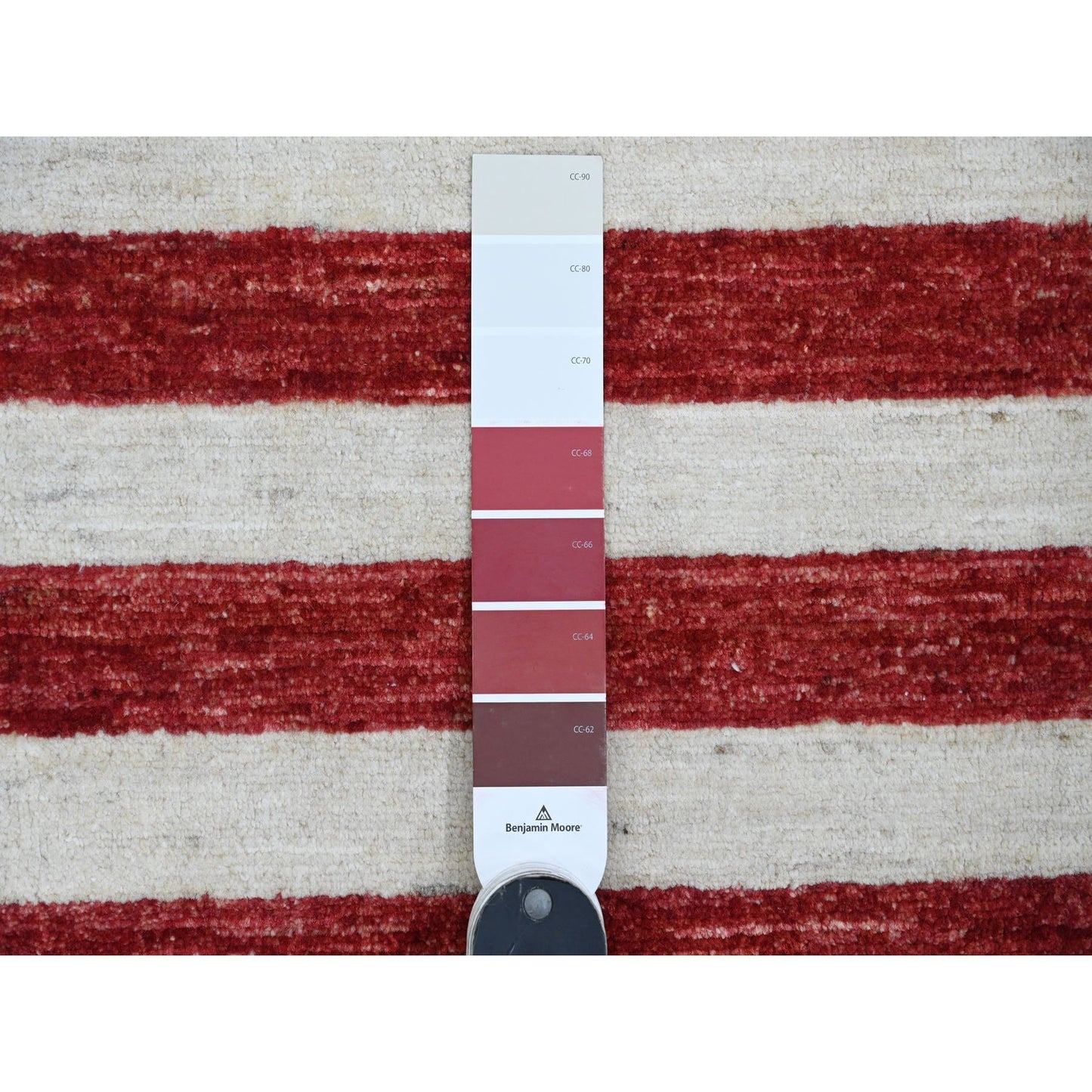 2'6"X3'9" Red Wall Hanging American Flag Hand Knotted Pure Wool Rug