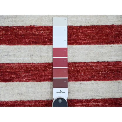 2'6"X3'9" Red Wall Hanging American Flag Hand Knotted Pure Wool Rug