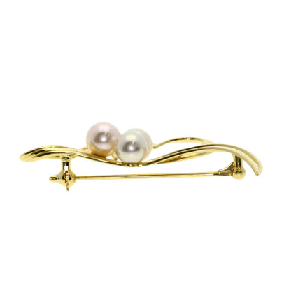 Mikimoto   Brooch Pearl Pearl K18 Yellow Gold