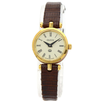 Gucci Sherry Line Watches Gold Plated/Leather Ladies