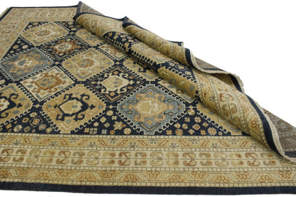 Rare Handmade Kazak Tribal Oriental Rug Geometric