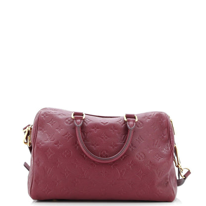Louis Vuitton Speedy Bandouliere Bag Monogram Empreinte Leather 30