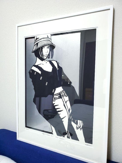 Silkscreen edition of signed hime framed