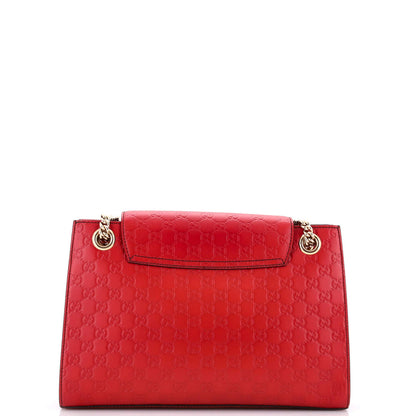 Gucci Emily Chain Flap Shoulder Bag Guccissima Leather Large