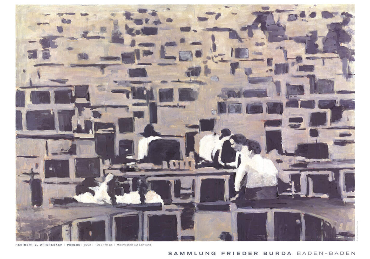 Heribert Ottersbach Pixel Park " Poster Contemporary Brown