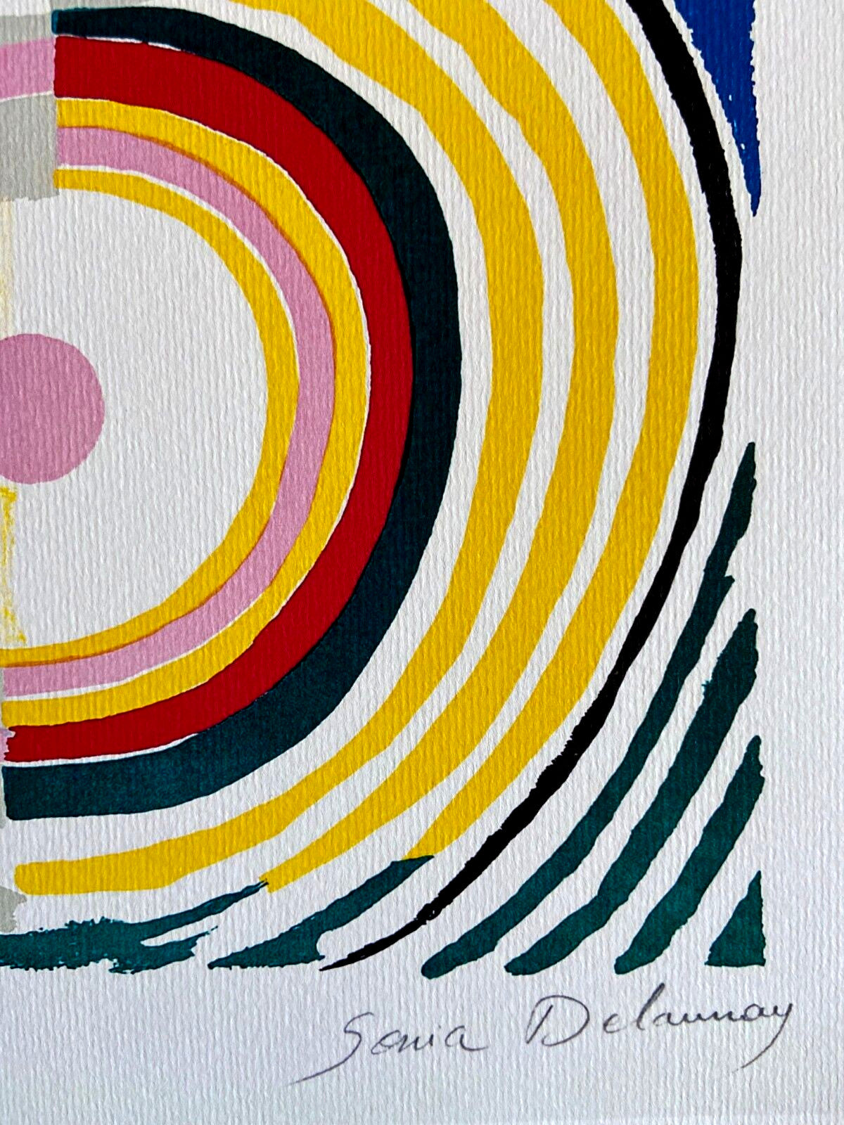 Sonia Delaunay Lithograph Coa Signed Op Numbered In Pencil 180 Ex