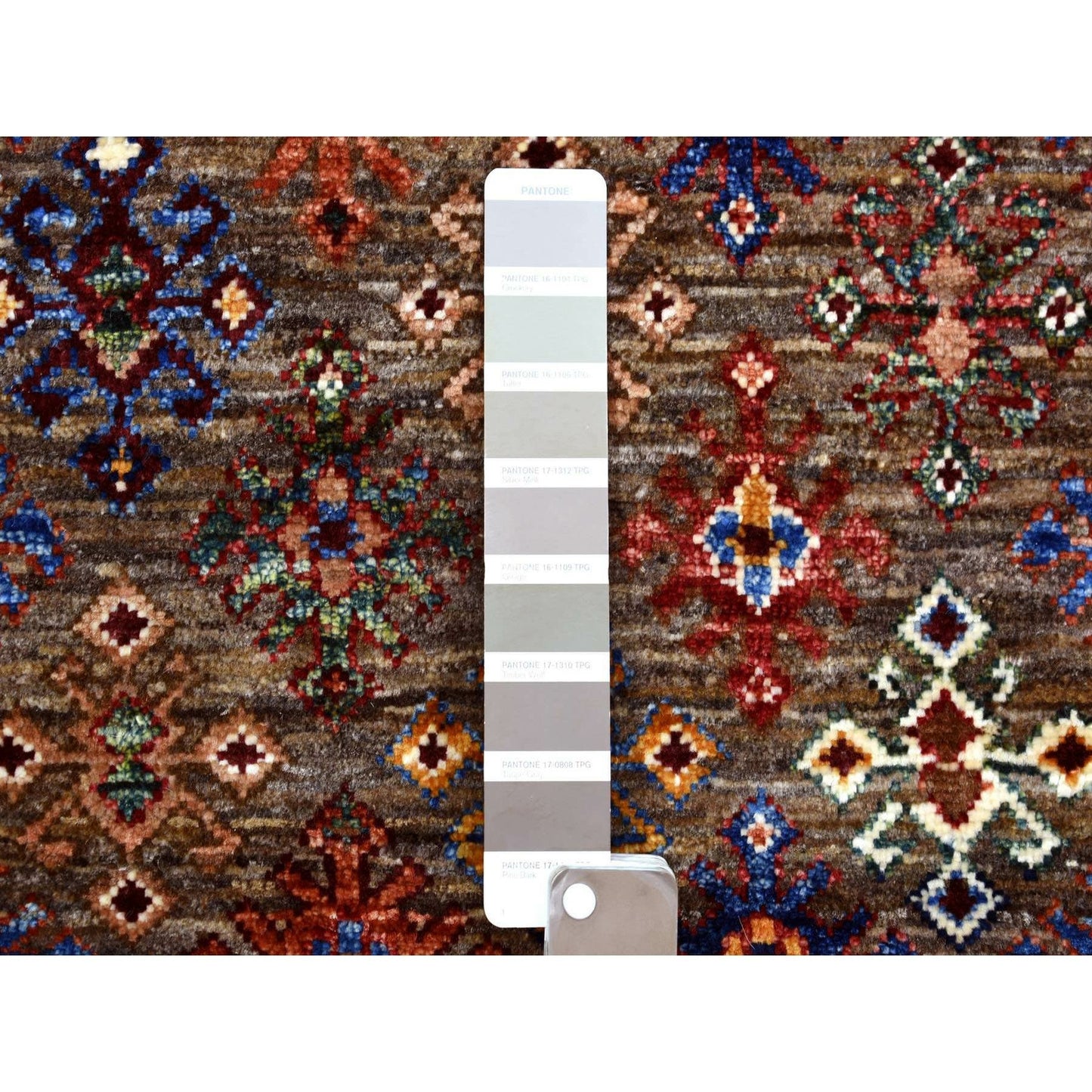 2'8"X9' Gray Extra Soft Wool Hand Knotted Afghan Super Kazak Runner Rug