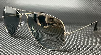 RAY BAN RB3025 W3277 Silver Aviator 58 mm Unisex