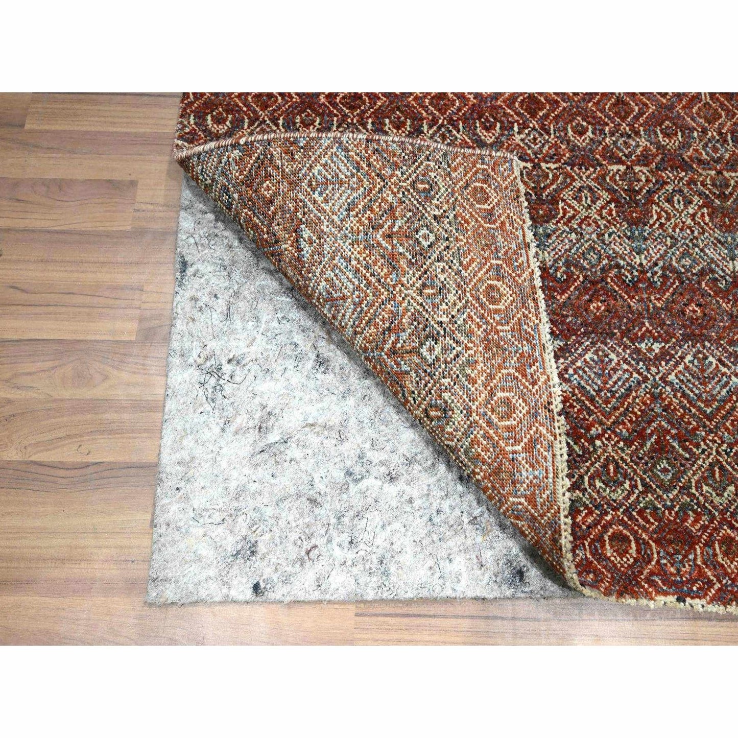 2'7"X10'2" Red Kohinoor Herat Pattern Soft Wool Hand Knotted Runner Rug