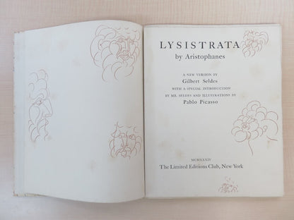 Aristophanes, Gilbert Seldes, Pablo Picasso Lysistrata 1934 Signed Picasso