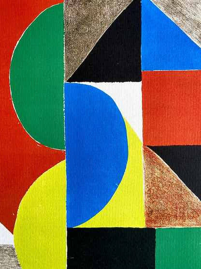 Sonia Delaunay Lithograph Coa Signed Op Numbered Crayon