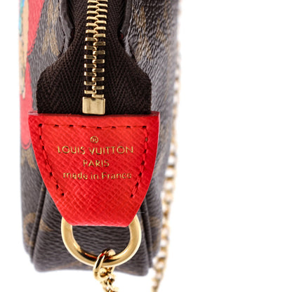 Louis Vuitton Pochette Accessoires Limited Edition Vivienne Xmas Monogram Canvas