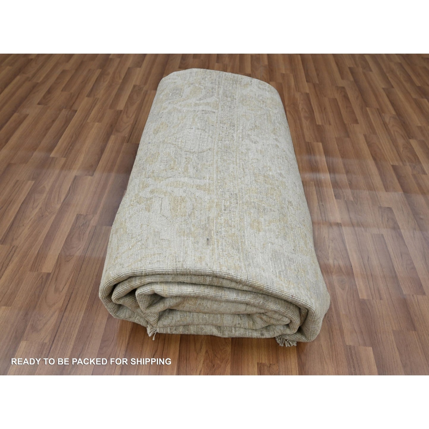 9'1"x12'2" Gray Broken and Erased Sultanabad Design Wool Hand Knotted Rug