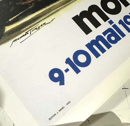 Monaco Grand Prix 1970 Michael Turner Vintage French Automobile Racing Poster