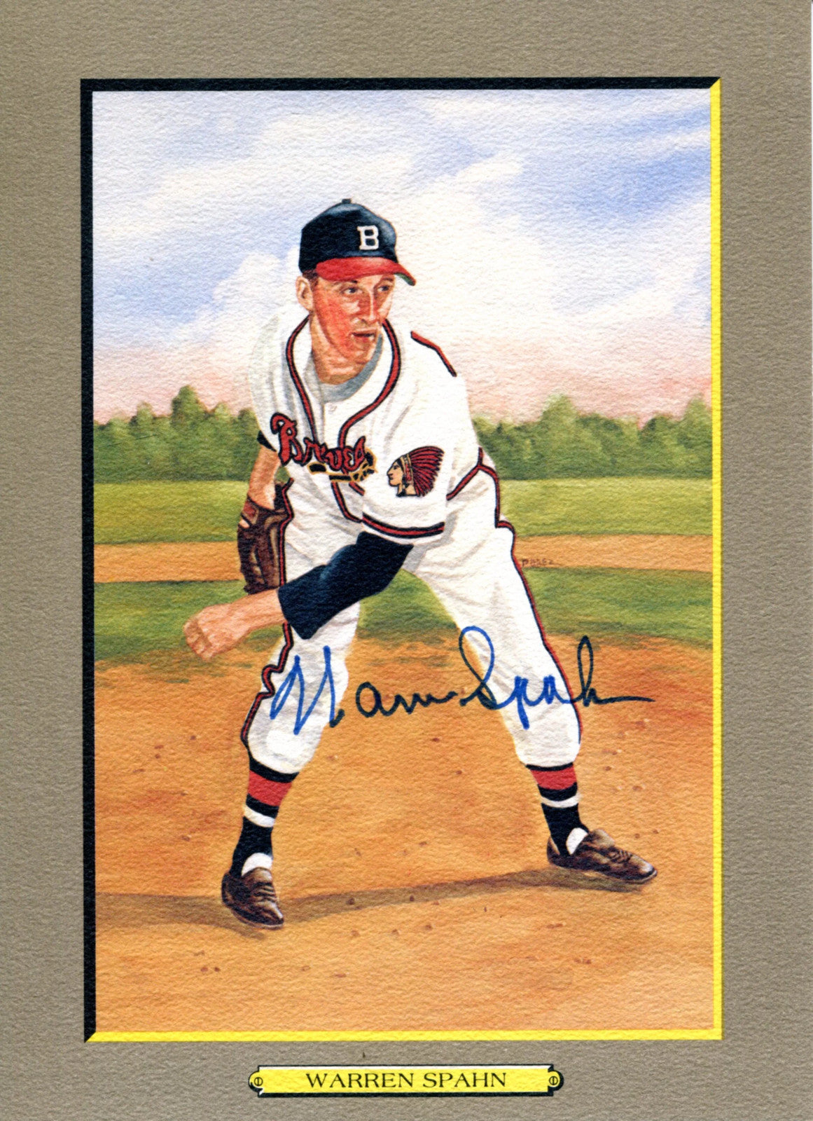 Warren Spahn Autographed Perez Steele Greatest
