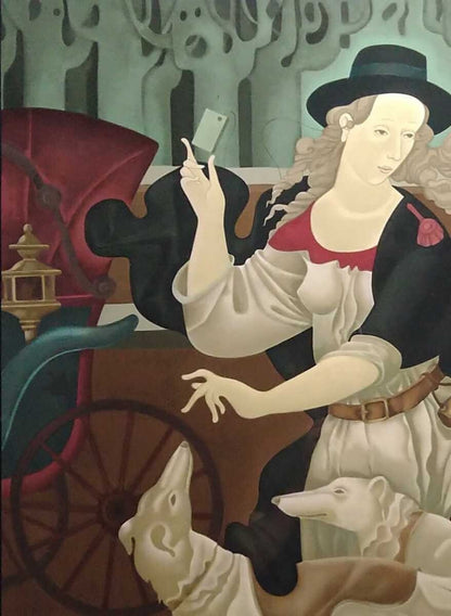 Janet and Emmanuel Snitkovsky " FifthAve "Original Silkscreen Ukrainian art