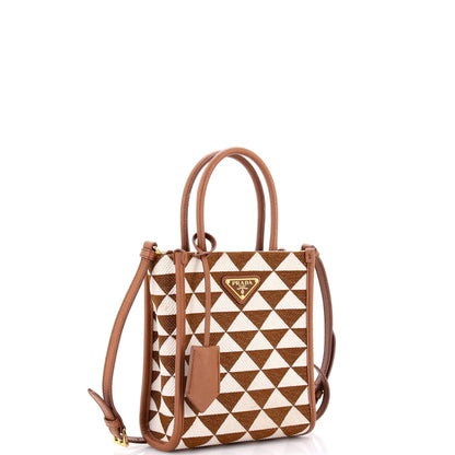 Prada Symbole Shopper Tote Jacquard Mini