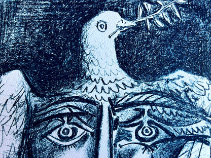 Pablo Picasso Lithograph Coa Signed In Pen Numbered By Hand Stamped Crayon