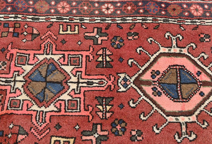 Vintage Handmade Tribal Geometric Oriental Rug