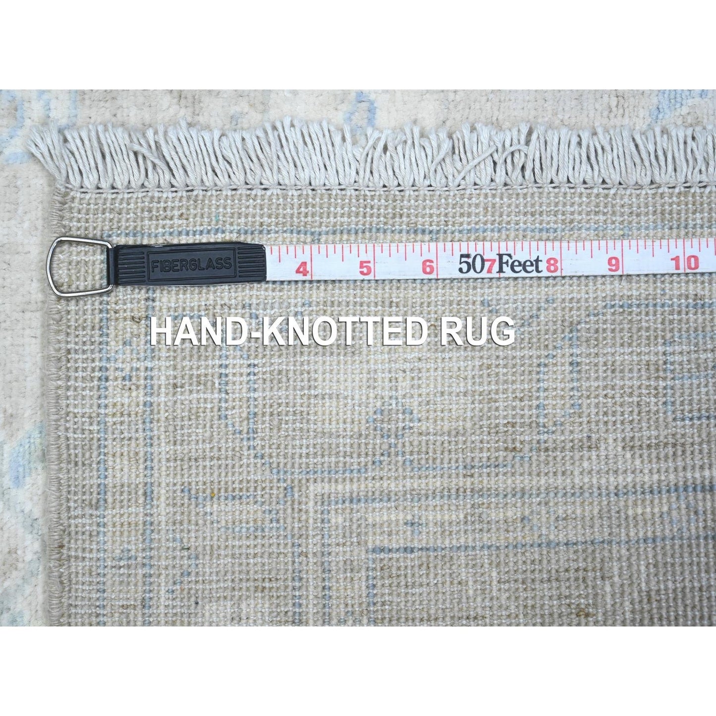 2'9"X5'6" Gray Hand Knotted Fine Aryana Peshawar Wool Runner Oriental Rug