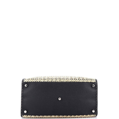 Fendi Convertible Shopper Tote Zucchino Woven Raffia Large