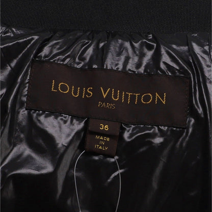 Louis Vuitton Women'S Long Zip Coat Quilted Nylon And Wool Blend With Down