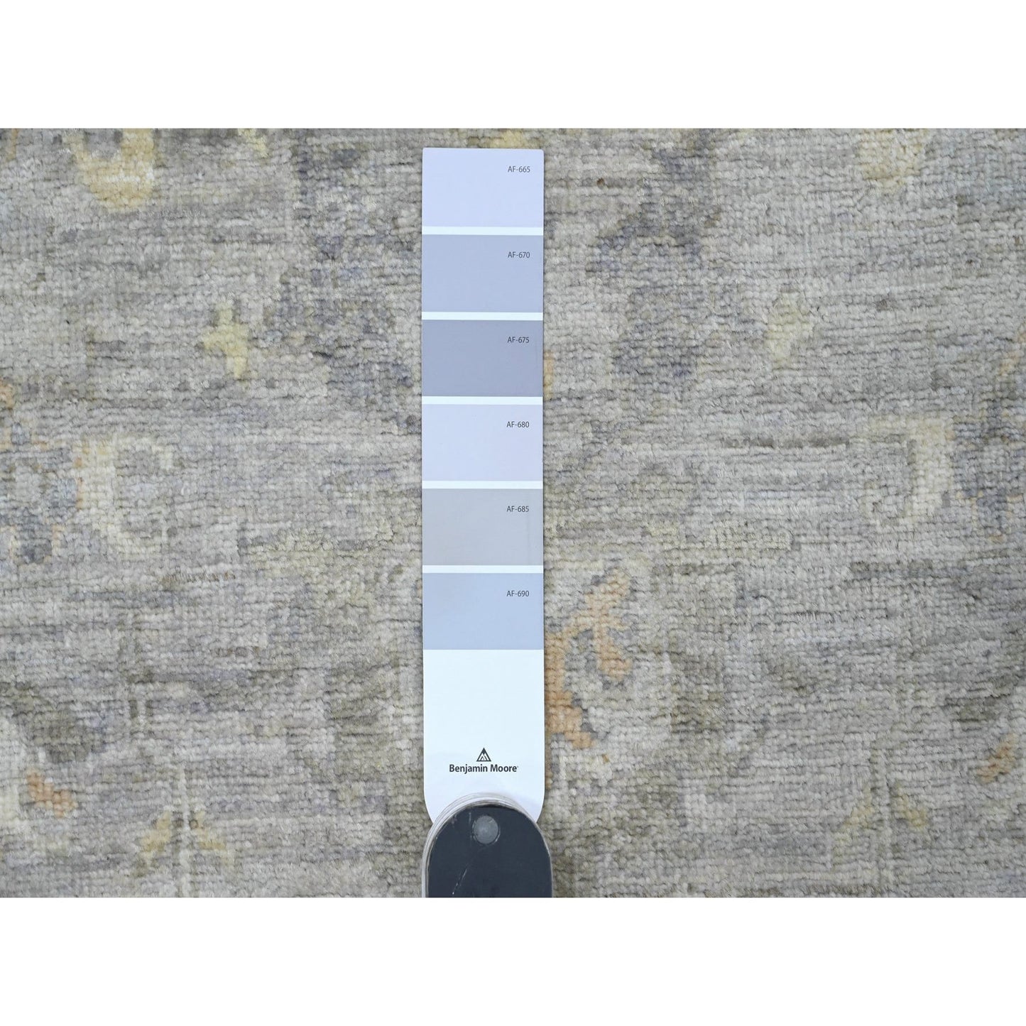 2'7"X11'8" Gray Peshawar Zigler Mahal Design Wool Hand Knotted Runner Rug