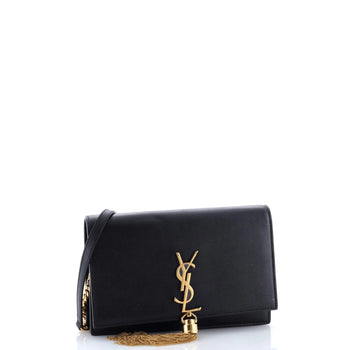 Saint Laurent Classic Monogram Tassel Chain Wallet Leather