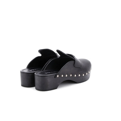 Prada Women'S Logo Mule Clogs Leather
