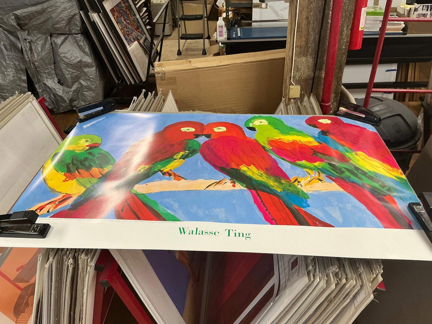 Walasse Ting Parrots " Poster Contemporary