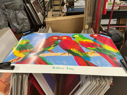 Walasse Ting Parrots " Poster Contemporary