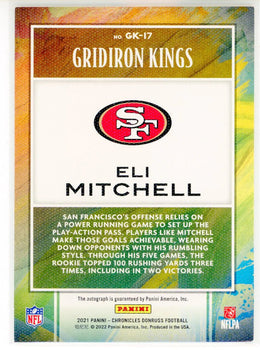 Eli Mitchell Autographed 2022 Panini Chronicles Donruss Gridiron Kings Card #Gk-