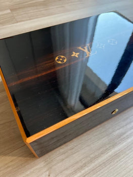 Louis Vuitton 75 Cigar Humidor Coffret Wooden Case Credo Mahogany Boxed M58562