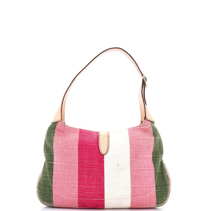 Gucci Jackie 1961 Hobo Straw With Leather Small