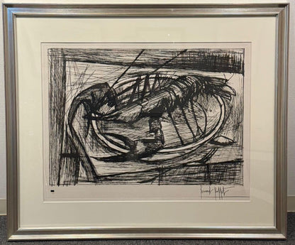 Bernard Buffet Original Drypoint Etching "Lobster" Hand Signed Limited France