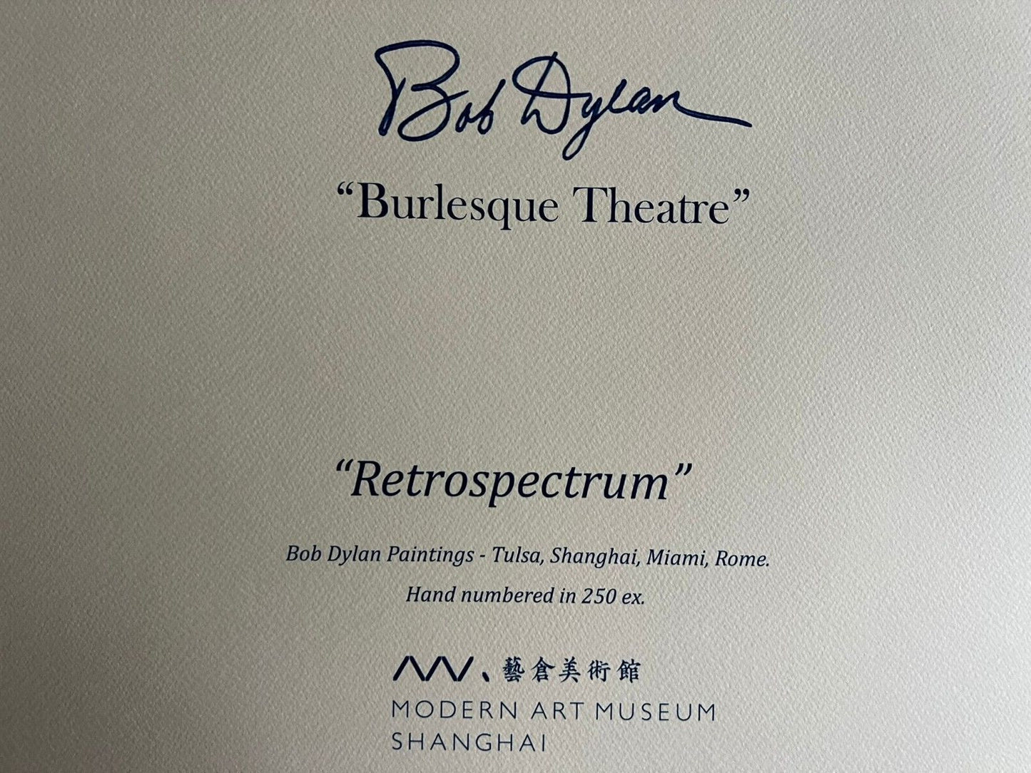 Bob Dylan Lithograph Coa Certified Signed Op Numbered By Hand 250
