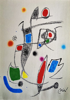 Joan Mir Lithograph 1975 - Published - Signed Op - Very Rare!